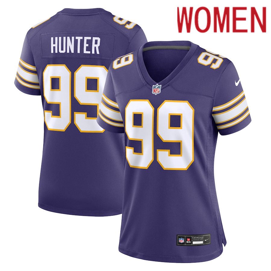 Women Minnesota Vikings 99 Danielle Hunter Nike Purple Classic Player Game NFL Jersey